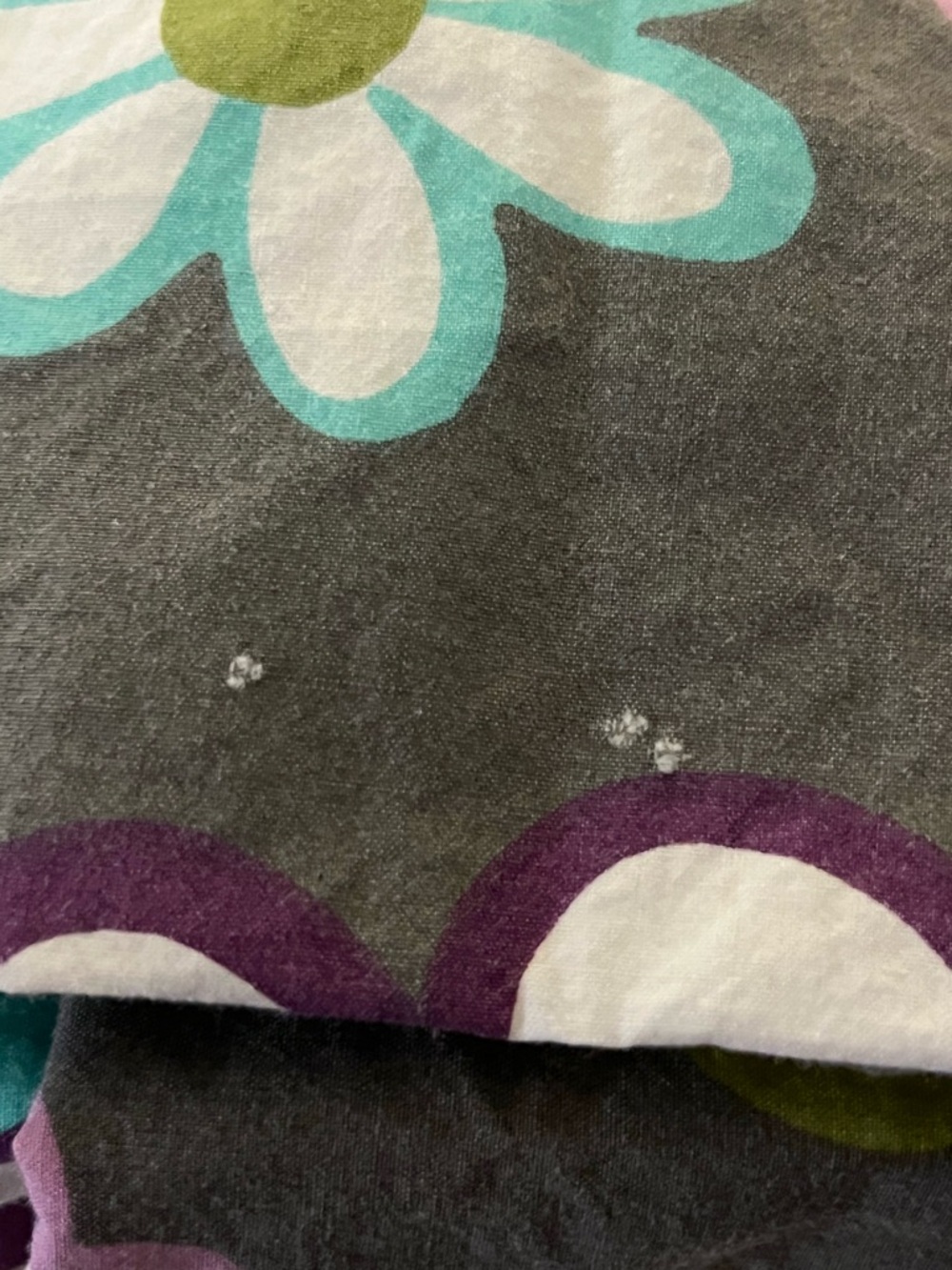 Pottery Barn Teen~Floral Print Gray, Purple & Teal~ Queen Duvet & Pillowcases - Picture 11 of 16